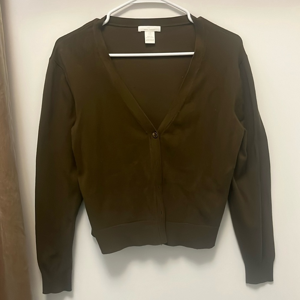 H&M olive green cardigan in size Medium